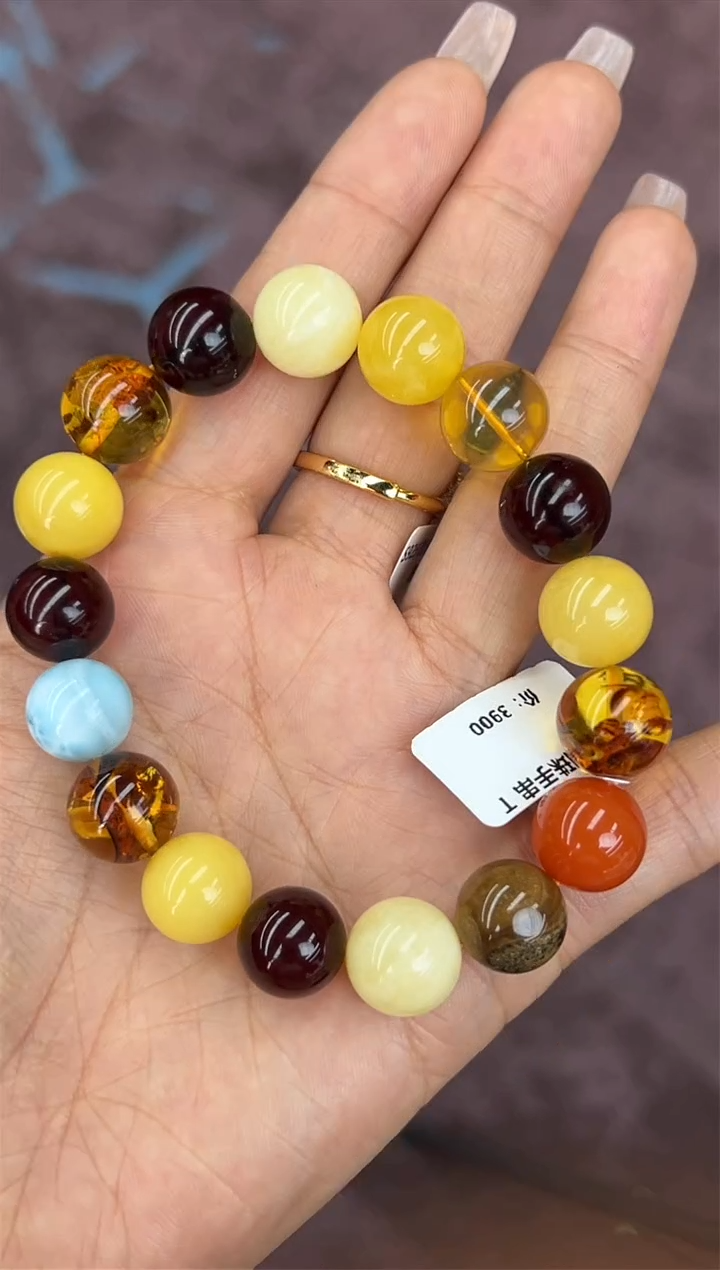 【闪购商品】琥珀手链未镶嵌7秒拍号