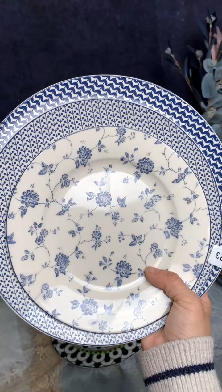 【闪购商品】瓷片陶瓷原单CC123餐具三件套