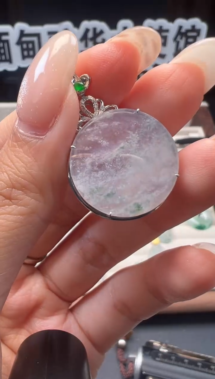 吊坠(不含链)18K金镶嵌翡翠缅甸珠宝严选