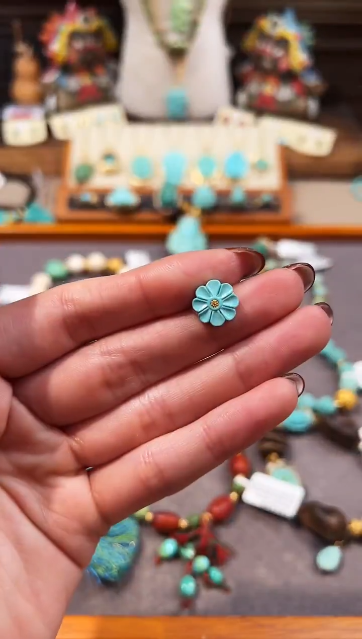 未镶嵌绿松石配饰小雏菊