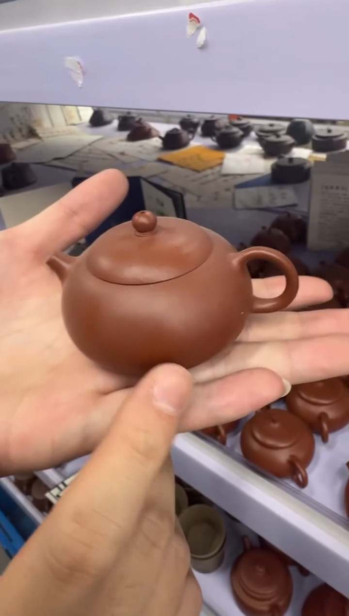 茶壶紫砂朱泥扁西施 80CC