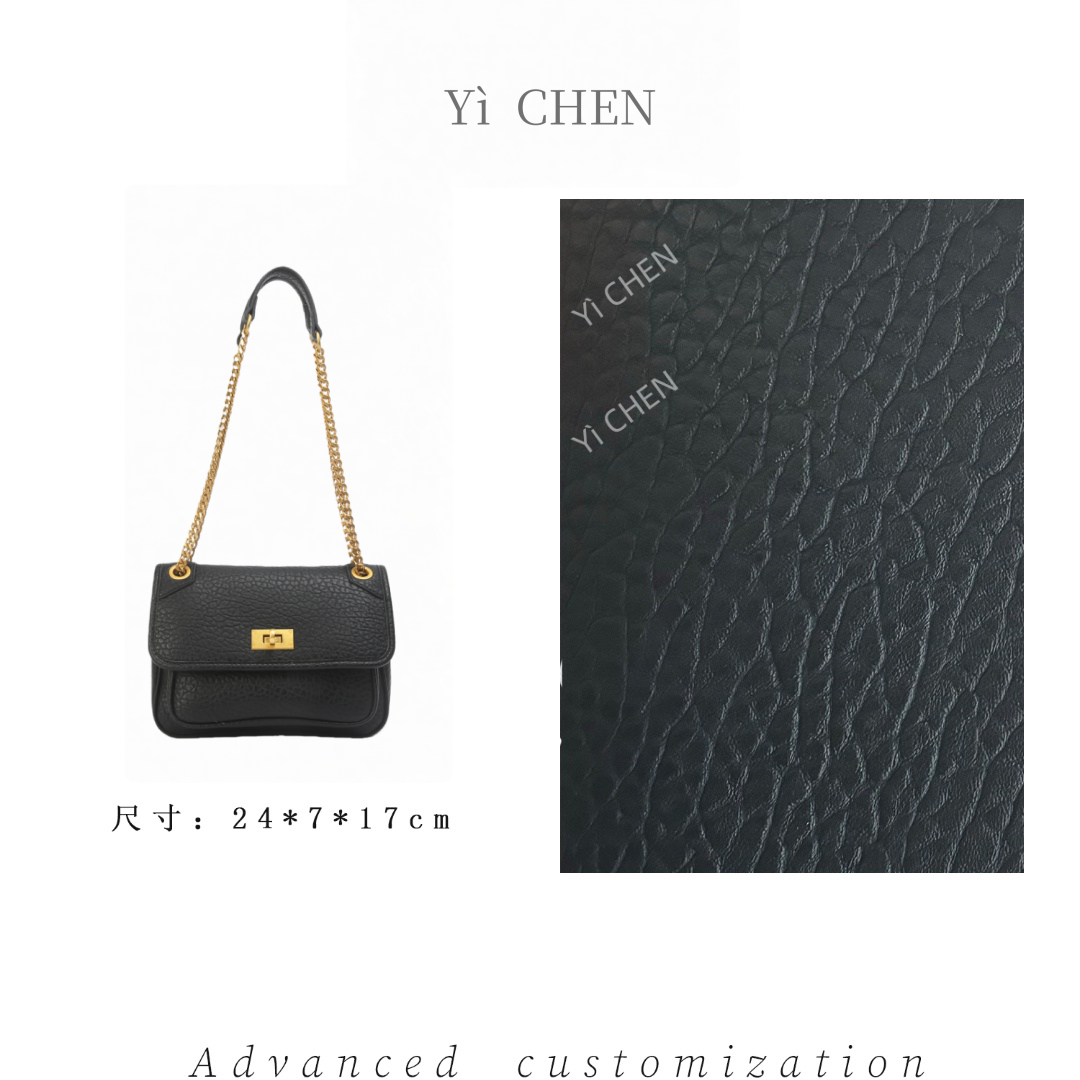 【Yì CHEN】BF-66332-黑色 简约时尚女士新款轻奢单肩斜跨包