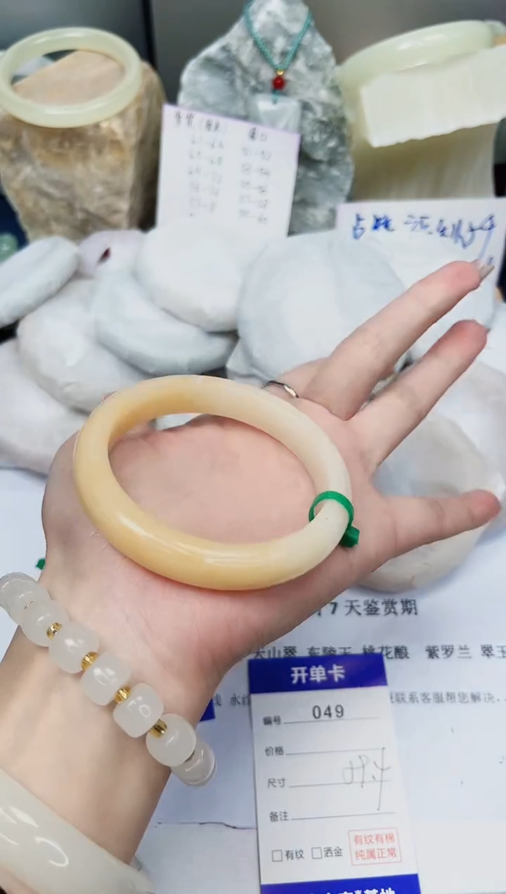 【闪购商品】石英质玉手镯未镶嵌49-财气镯-圈口59