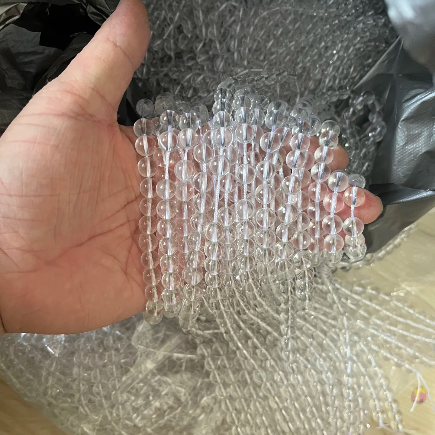 【痘痘专享】天然全净体水晶刻面圆珠随行diy配珠集合