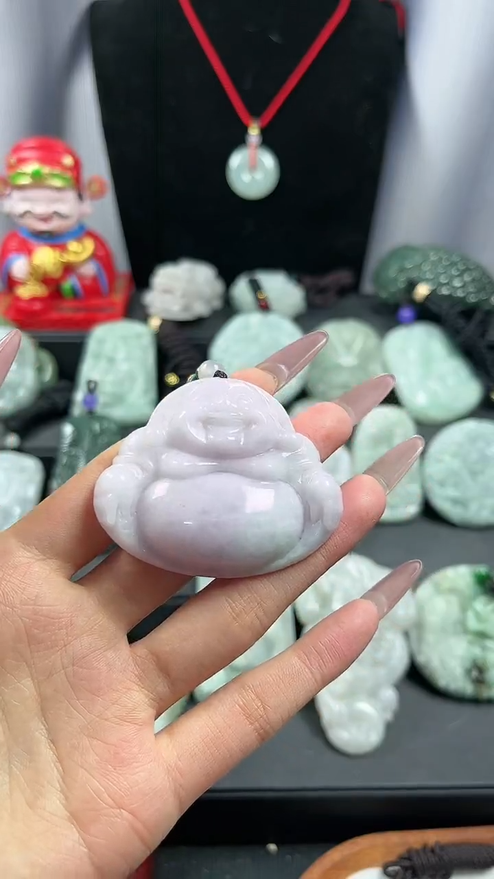 【闪购商品】翡翠颈饰未镶嵌紫色大佛公