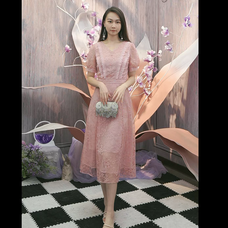 DILI 蕾丝连衣裙 323224231A