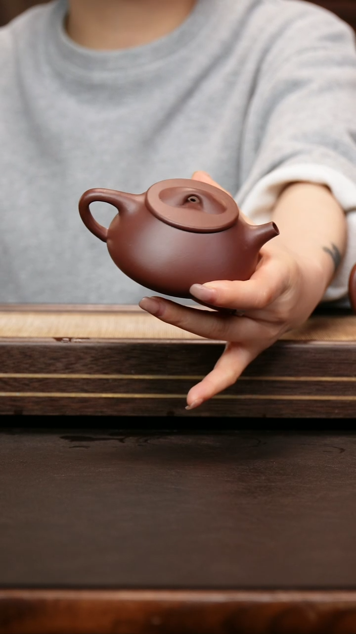 茶壶紫砂中槽清 满瓢 小号