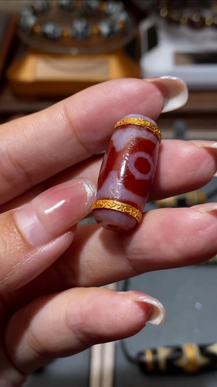 【闪购商品】玛瑙/玉髓颈饰18K金镶嵌LZ-0084718k金镶三眼