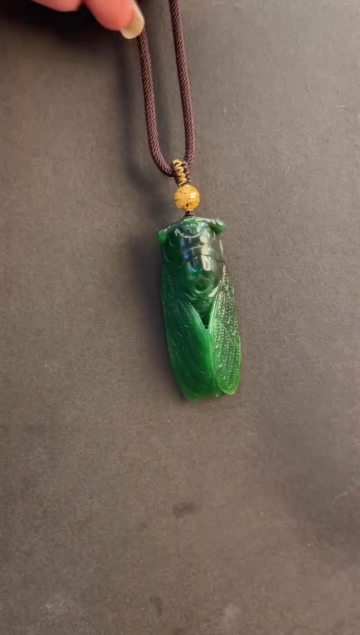 和田玉18K金镶嵌颈饰收藏级和田玉吊坠