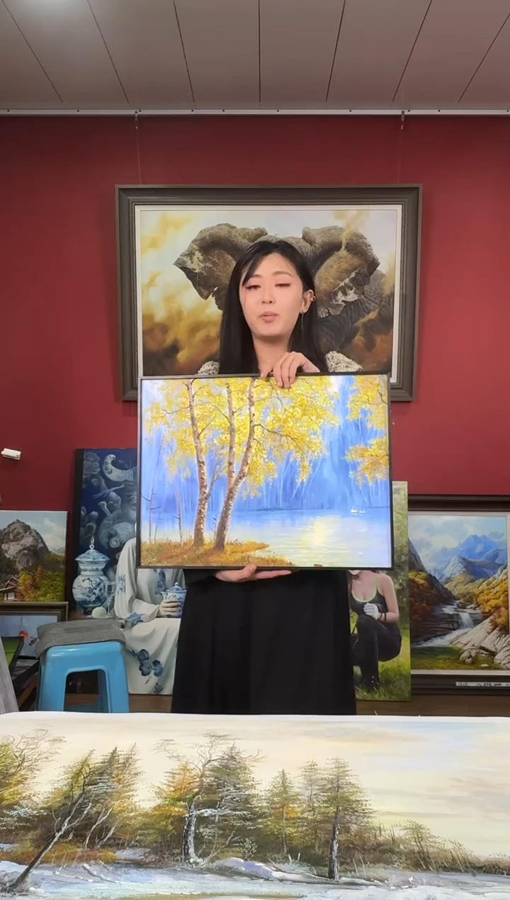 油画【217号】约53*35cm丨朝鲜原创纯手绘孤品油画丨顺丰包邮