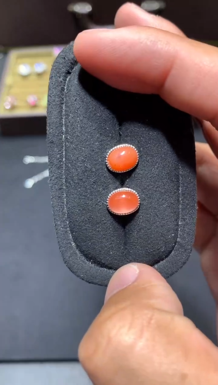 未镶嵌南红玛瑙耳饰F26【多样性发其一】