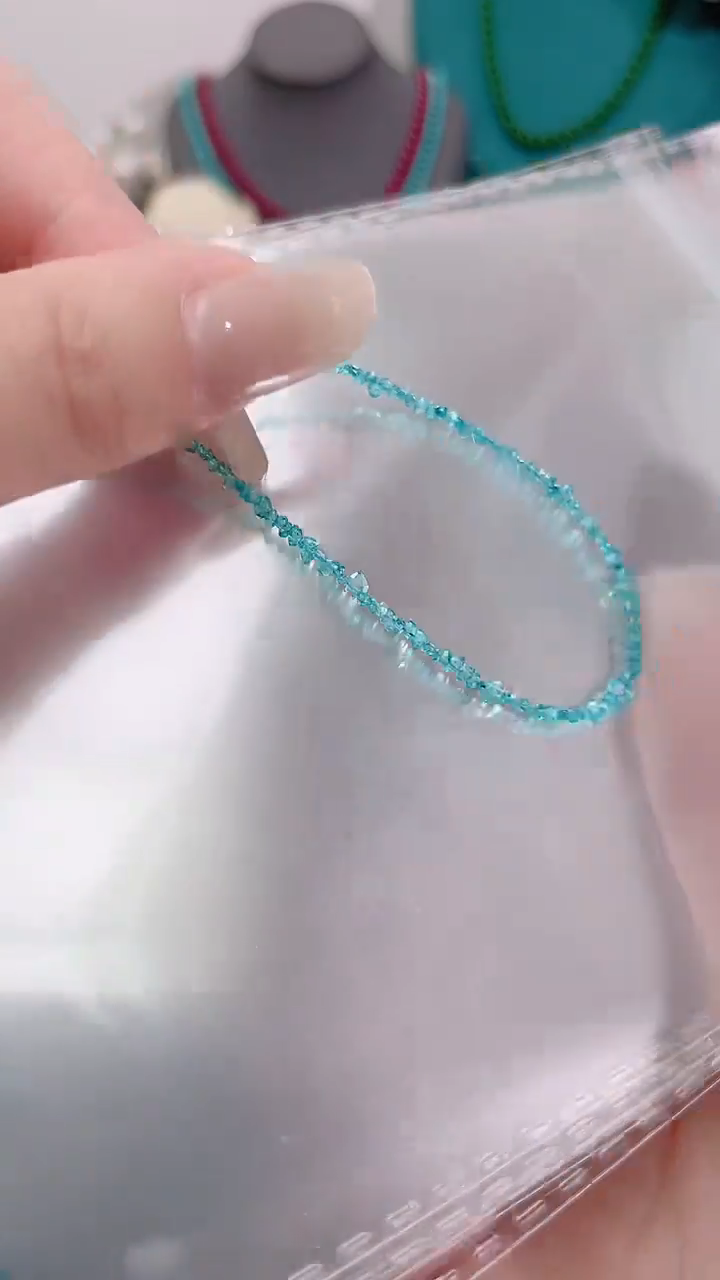 手链银S925镶嵌钻石蓝99