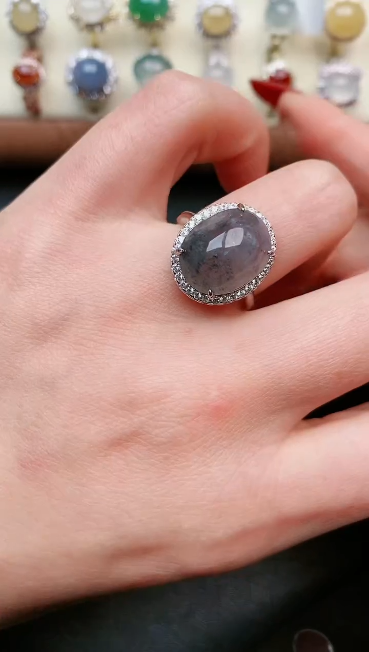 【闪购商品】翡翠戒指银S925镶嵌.....