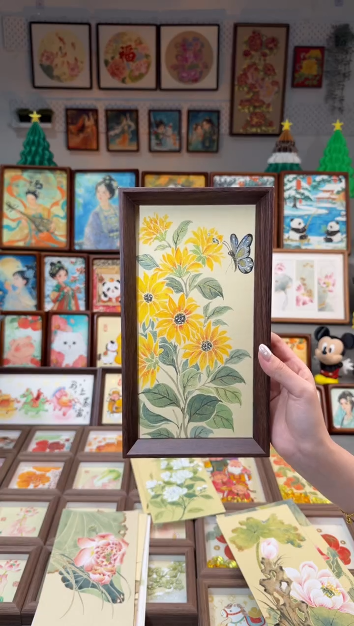 国画向日葵 手绘国画27