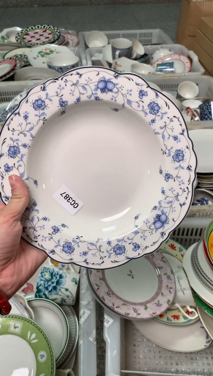 【闪购商品】瓷片cc387陶瓷没有完美无瑕1个汤盘