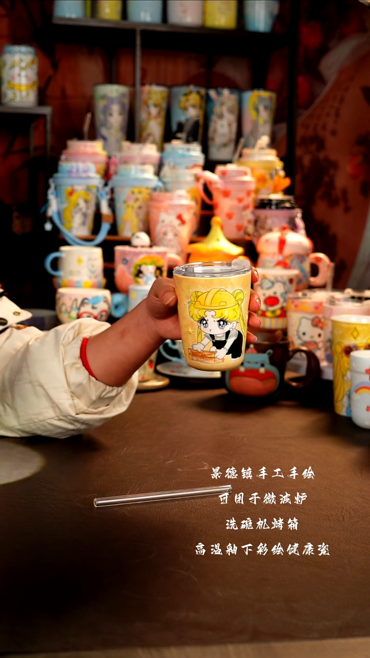 景德镇手工手绘陶瓷杯杯