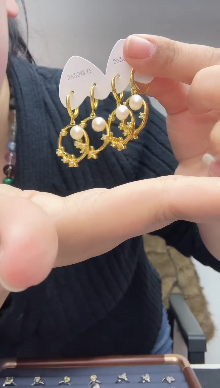 未镶嵌耳饰水晶天然耳钉40