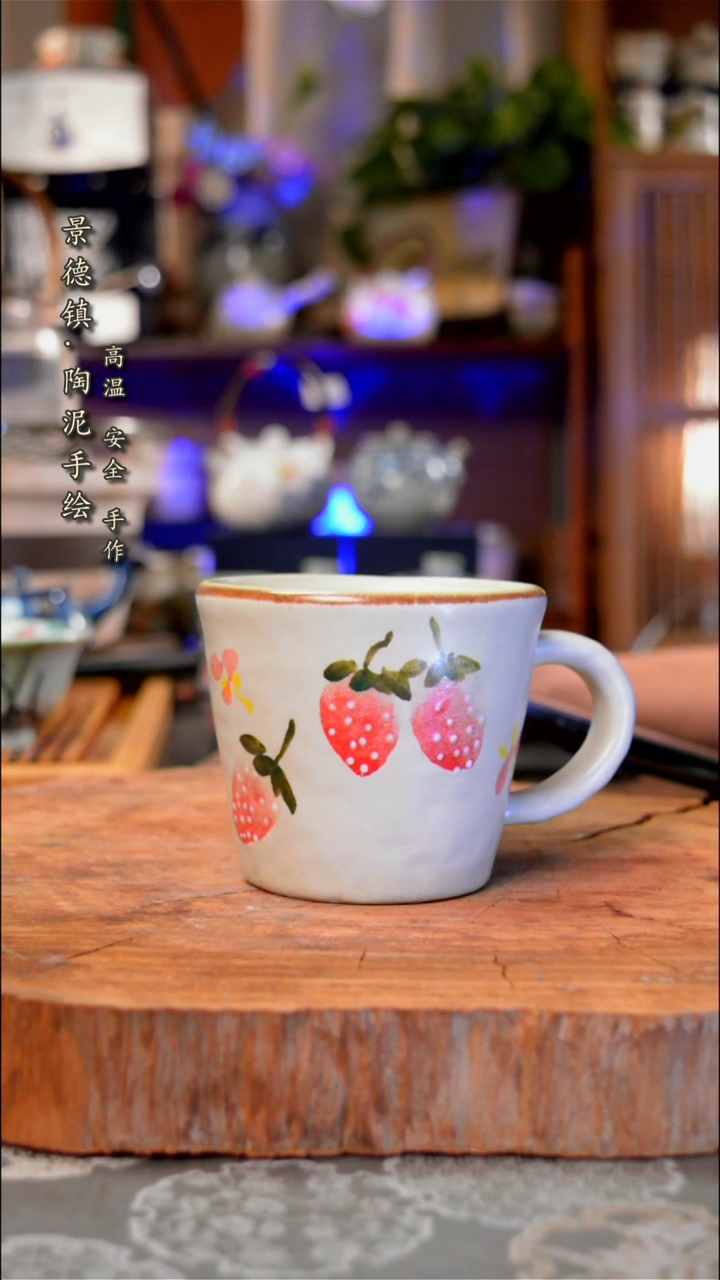 【闪购商品】杯子草莓手工手绘手工手绘