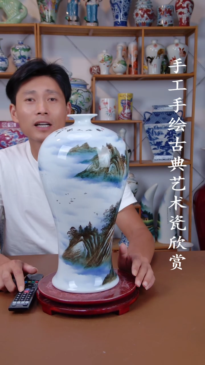 摆件景德镇手工手绘陶瓷摆件