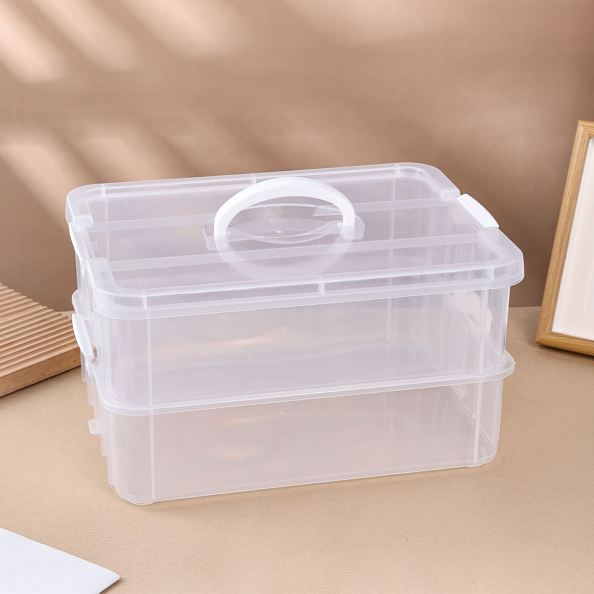 祝氏心宜特大加厚乐高收纳盒手工设计摆摊布丁小蛋糕DIY整理盒