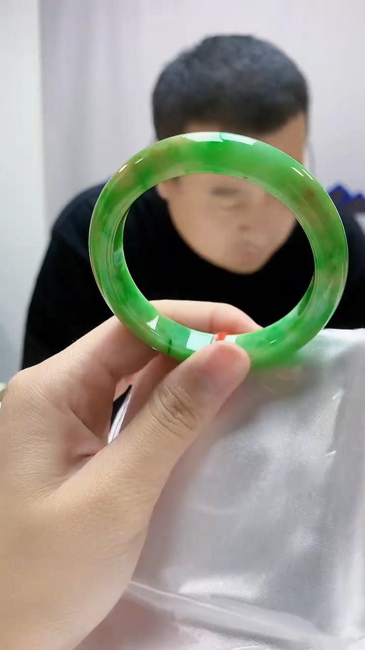 定制翡翠未镶嵌4898zm-毛货手镯307（54圈）