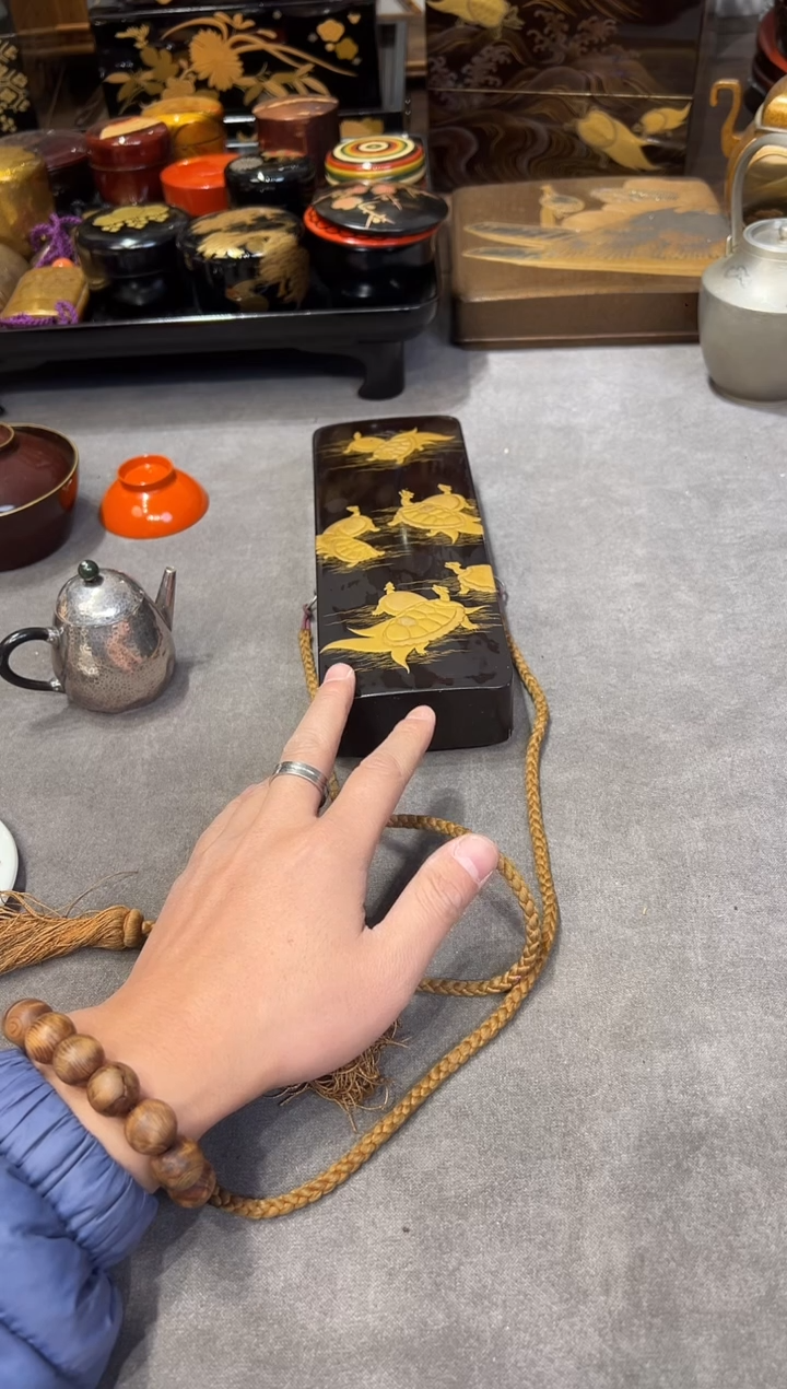 高肉金 内金梨地 文盒