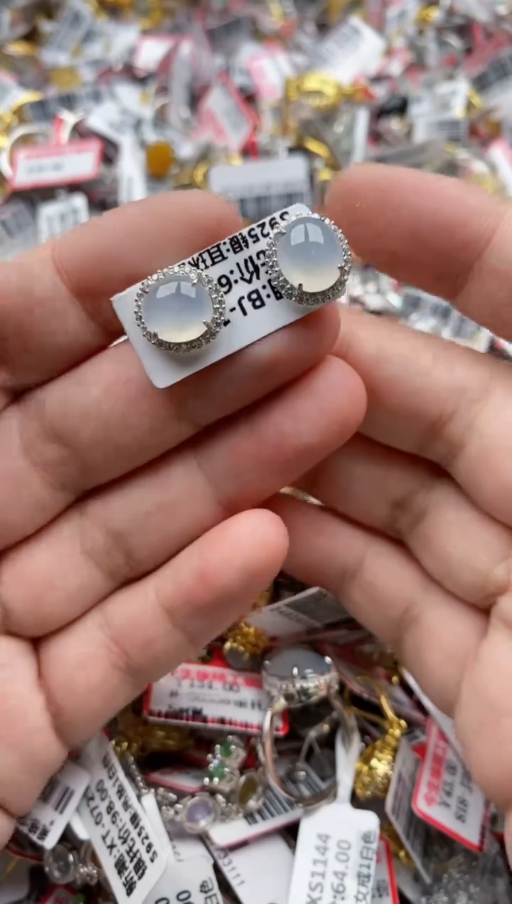 【闪购商品】翡翠戒指银S925镶嵌55555--5