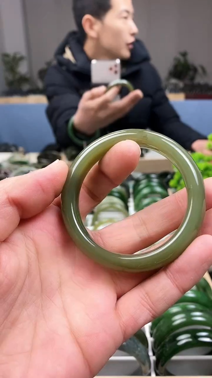 【闪购商品】和田玉手镯未镶嵌53.4