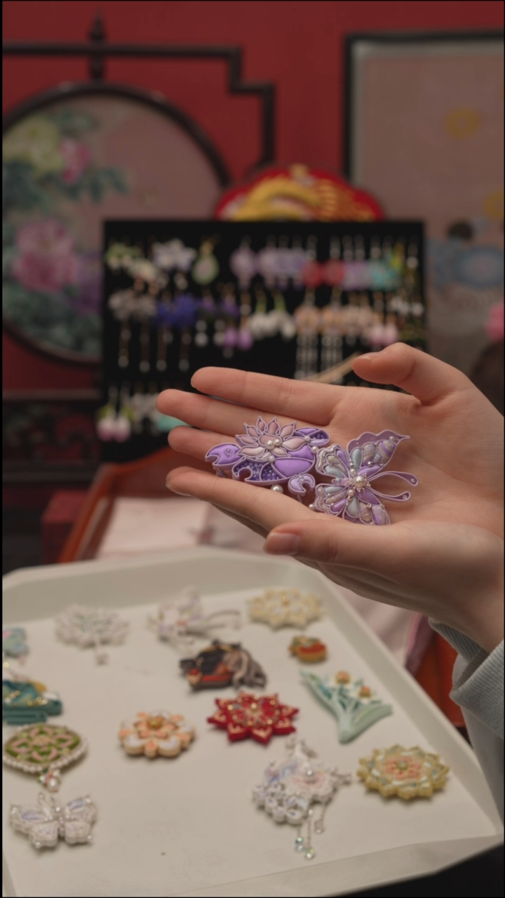 刺绣凤*非遗苏绣手工饰品