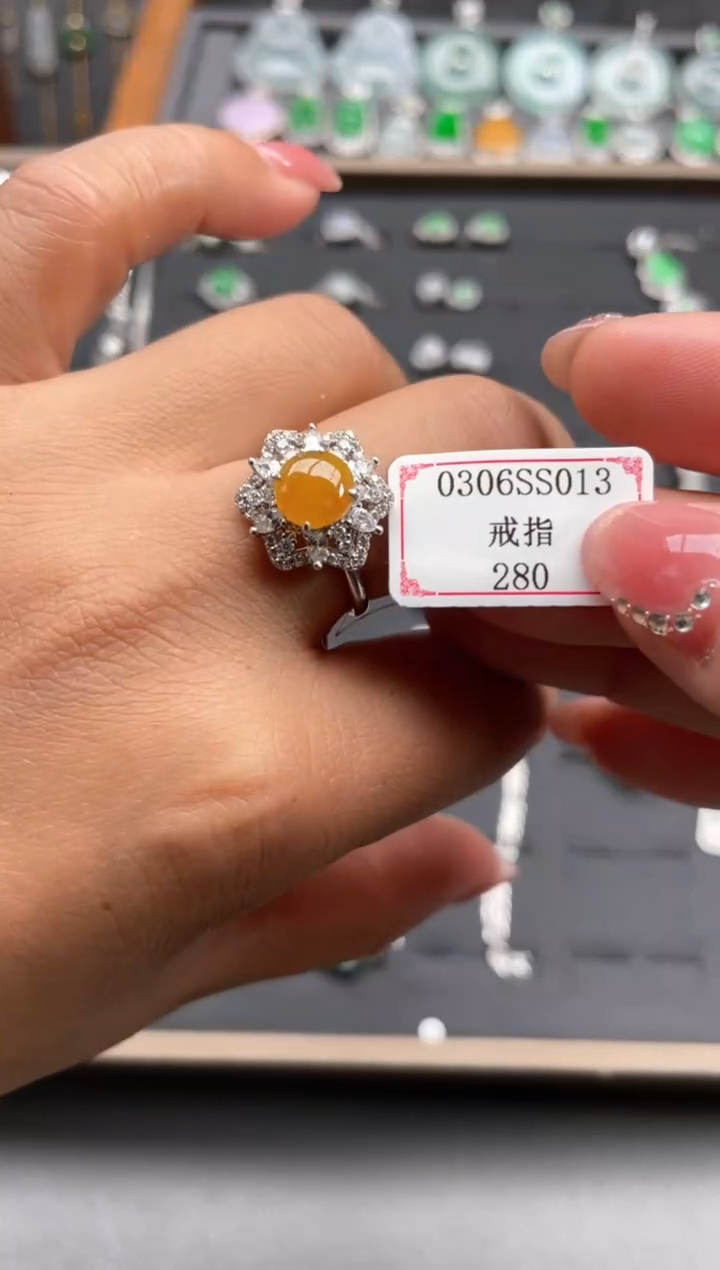 【闪购商品】翡翠戒指银S925镶嵌0306SS013