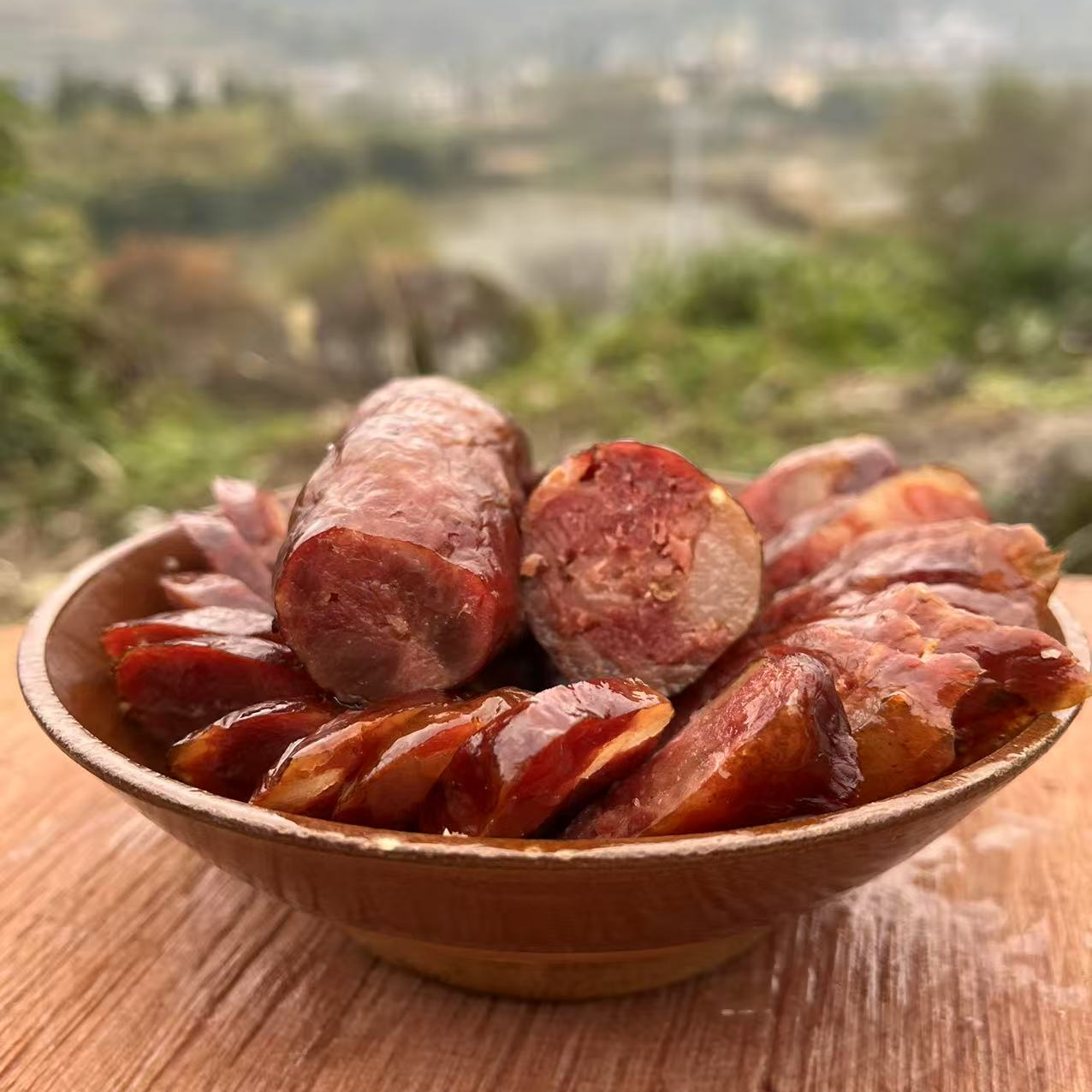 [现选现称】贵州农家柴火烟熏腊肠香肠