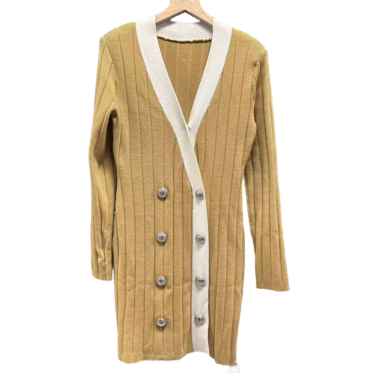 5760新中式修身显瘦简约减龄名媛时尚气质小香风针织连衣裙