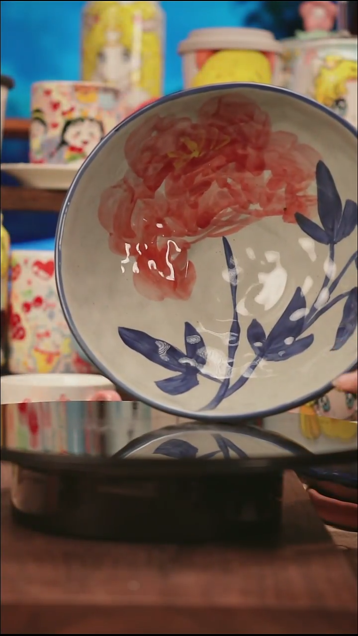 摆件陶景德镇陶瓷手工手绘