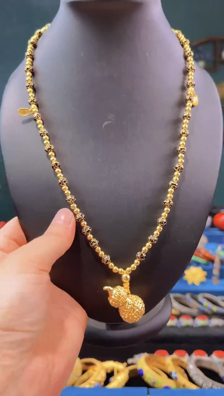 【闪购商品】非遗绝技 景泰蓝项链 黑