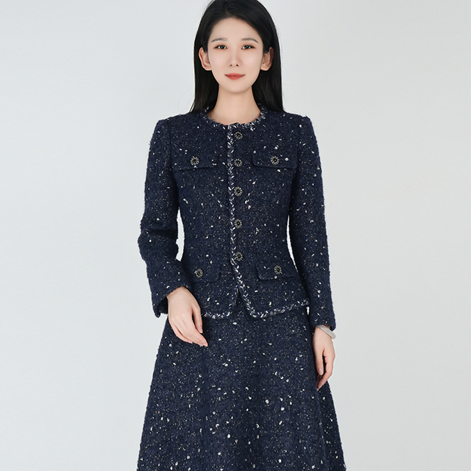 【外套或半裙】羊驼毛秋季西服女沧雪香风HCSS050806+HCSS050807