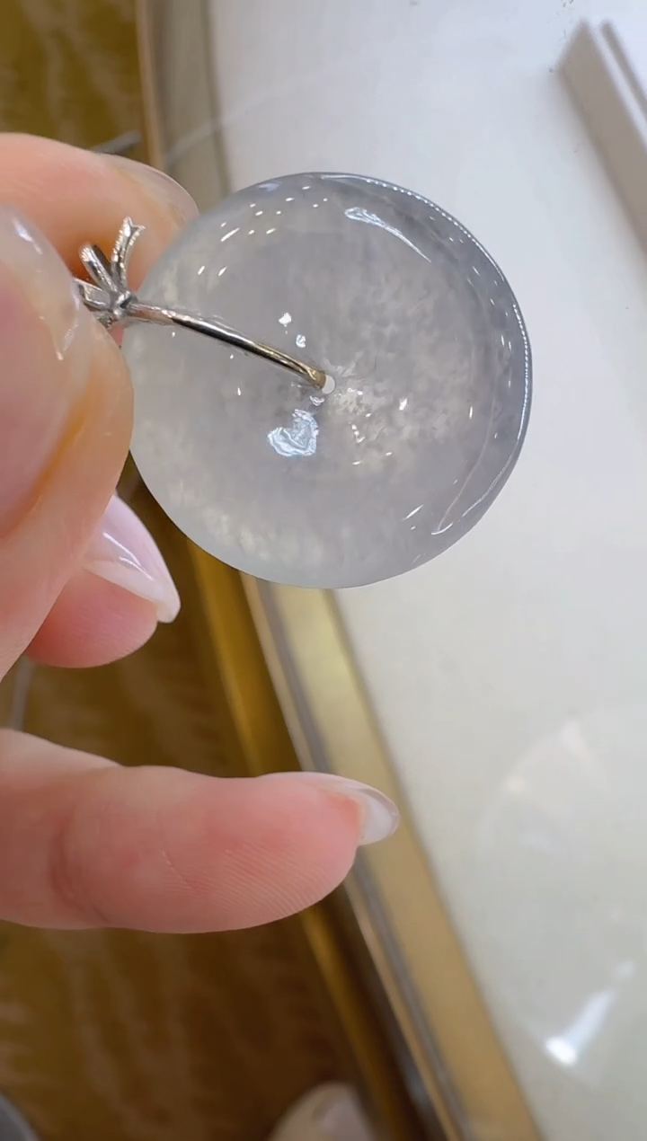 翡翠18K金镶嵌吊坠(不含链)多样性发货拍一发一