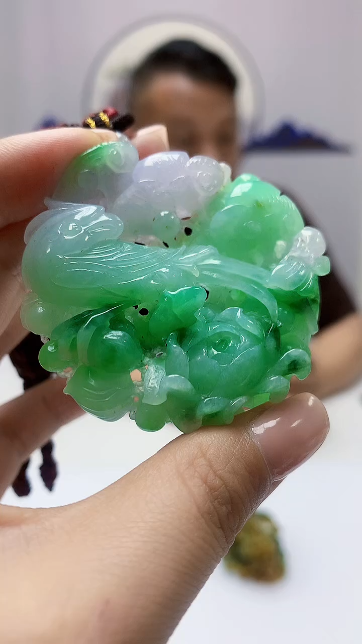 【闪购商品】定制翡翠未镶嵌4969ms-毛货挂件57