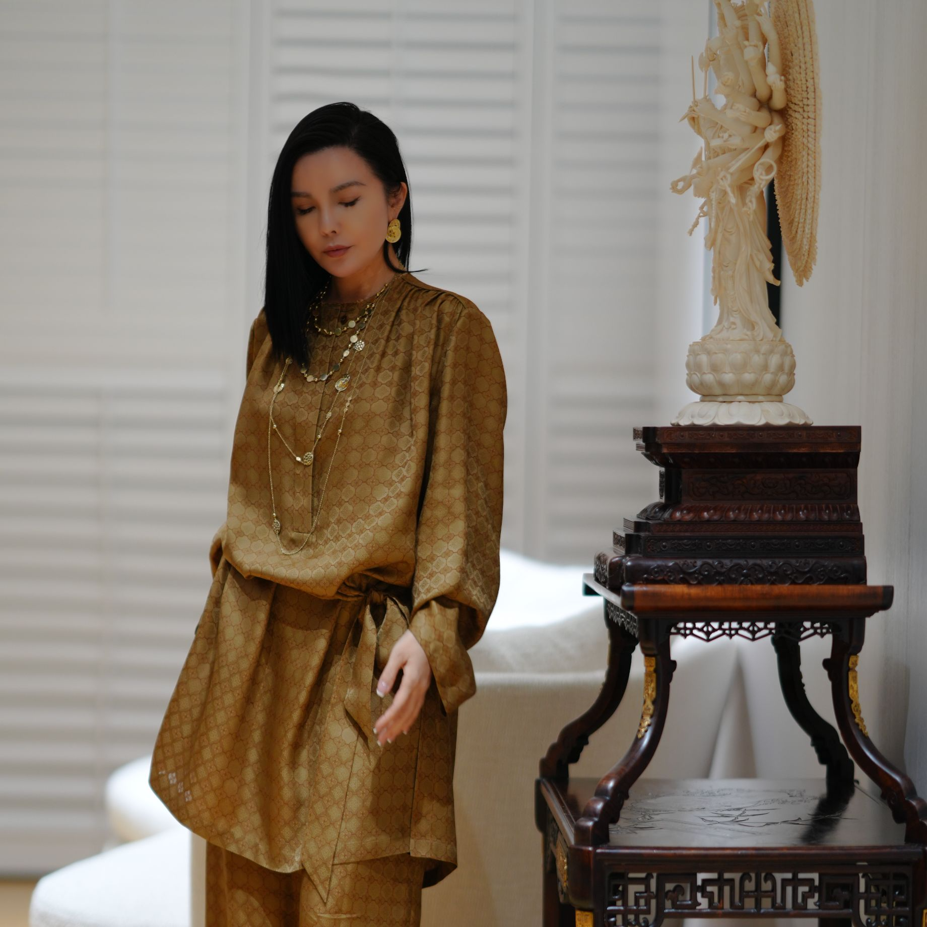 SIQIYOUNG 万里山河-真丝花萝套装