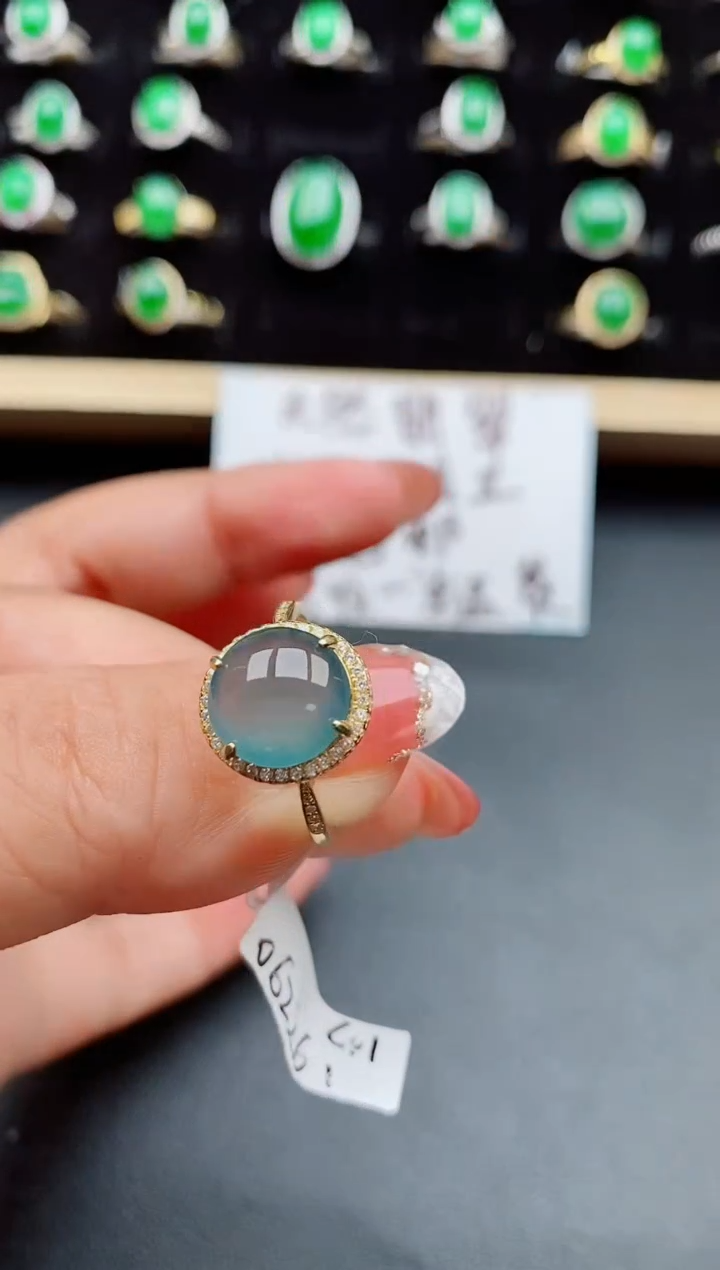 【闪购商品】翡翠戒指银S925镶嵌8000