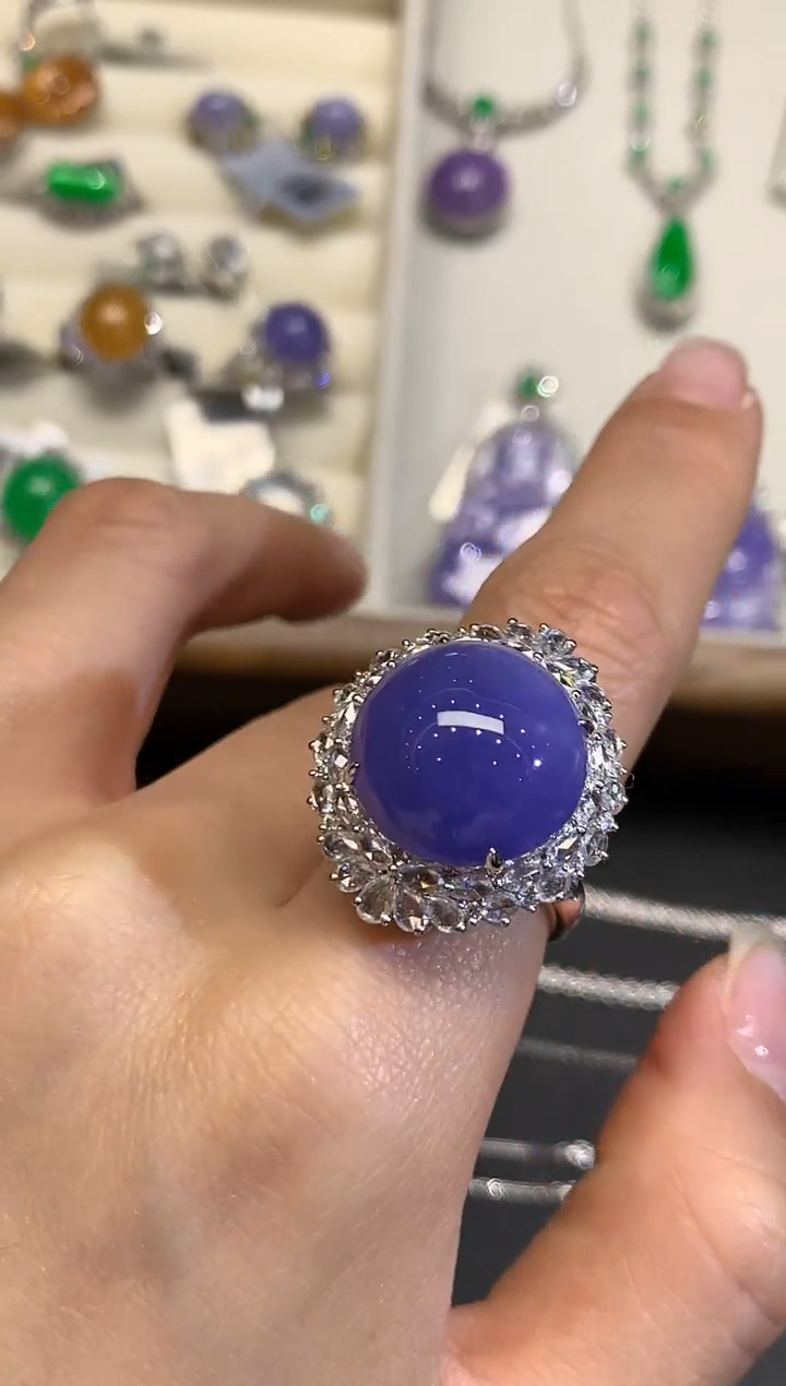 【闪购商品】翡翠戒指18K金镶嵌1153 