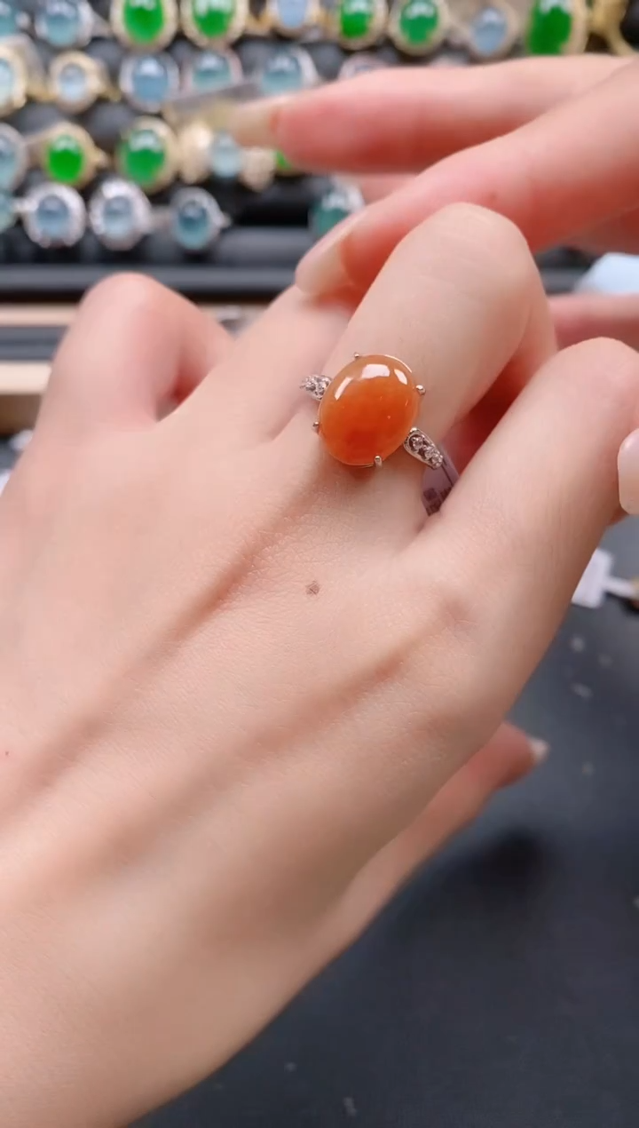 银S925镶嵌戒指翡翠111111