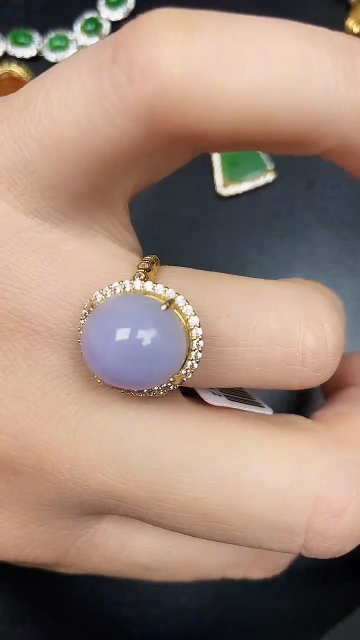 银S925镶嵌戒指翡翠9400