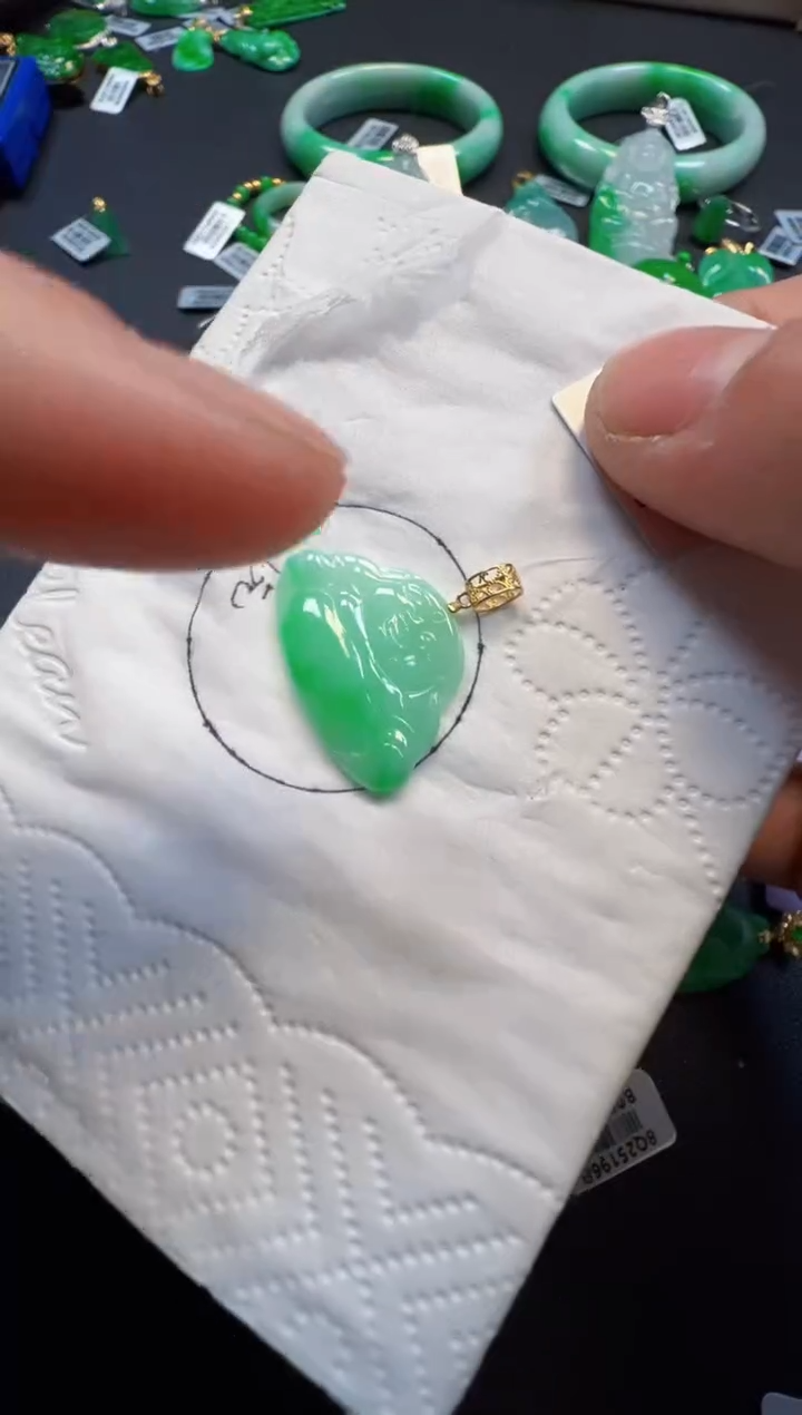 【闪购商品】定制翡翠18K金镶嵌300元