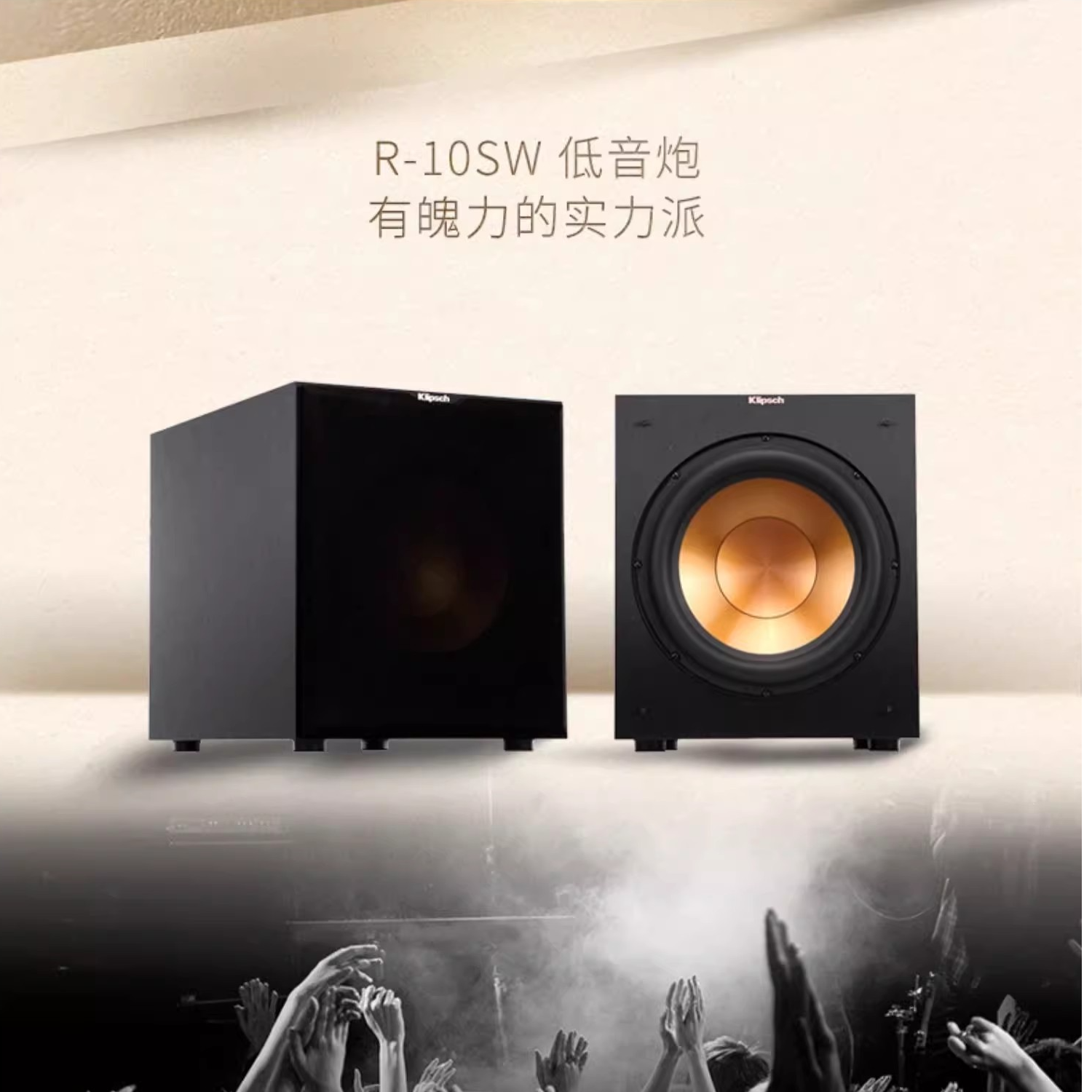 杰士 R-10SW  十寸有源超重低音炮家庭影院纯低音发烧无线诺声家