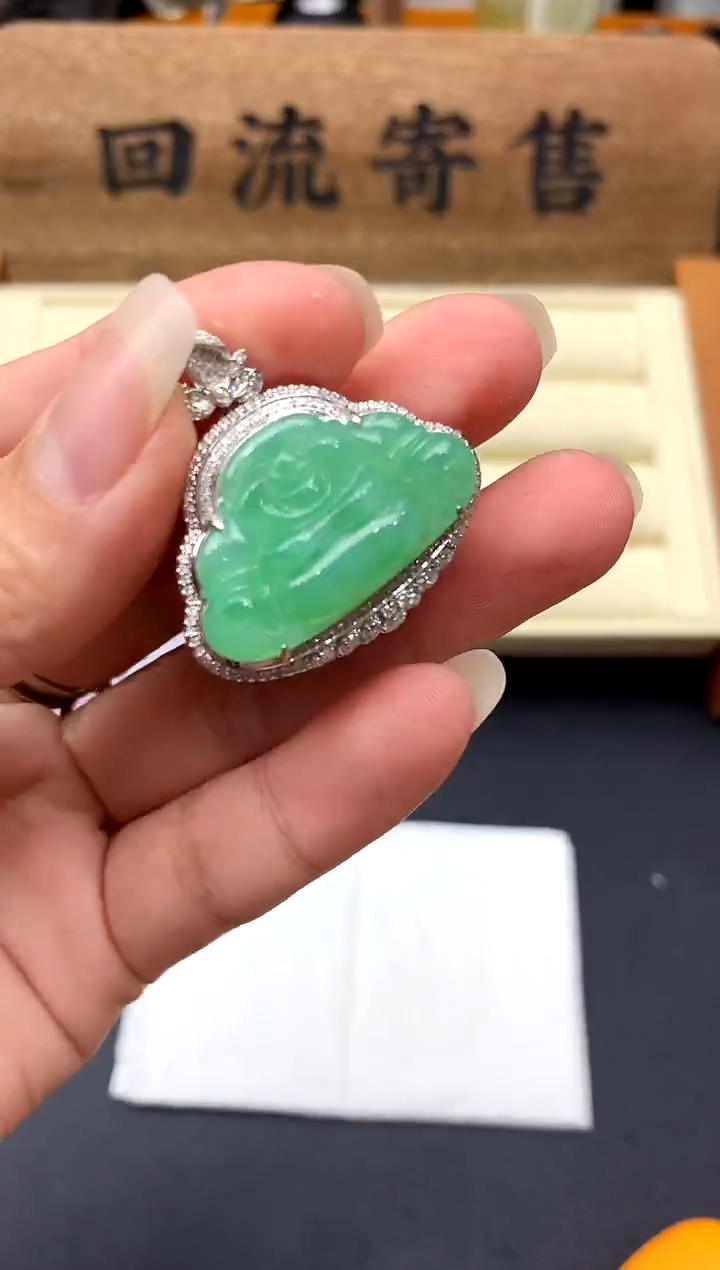 【闪购商品】翡翠颈饰18K金镶嵌487-中国好珍宝