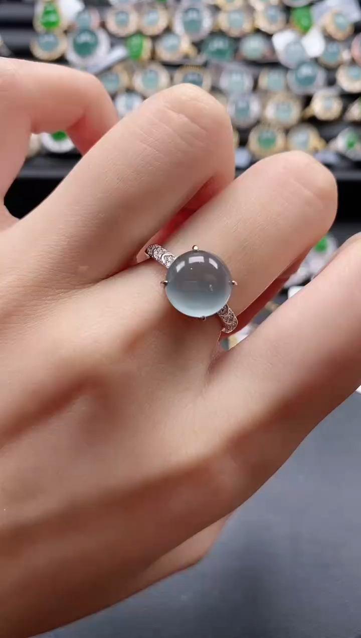 【闪购商品】翡翠戒指银S925镶嵌51151