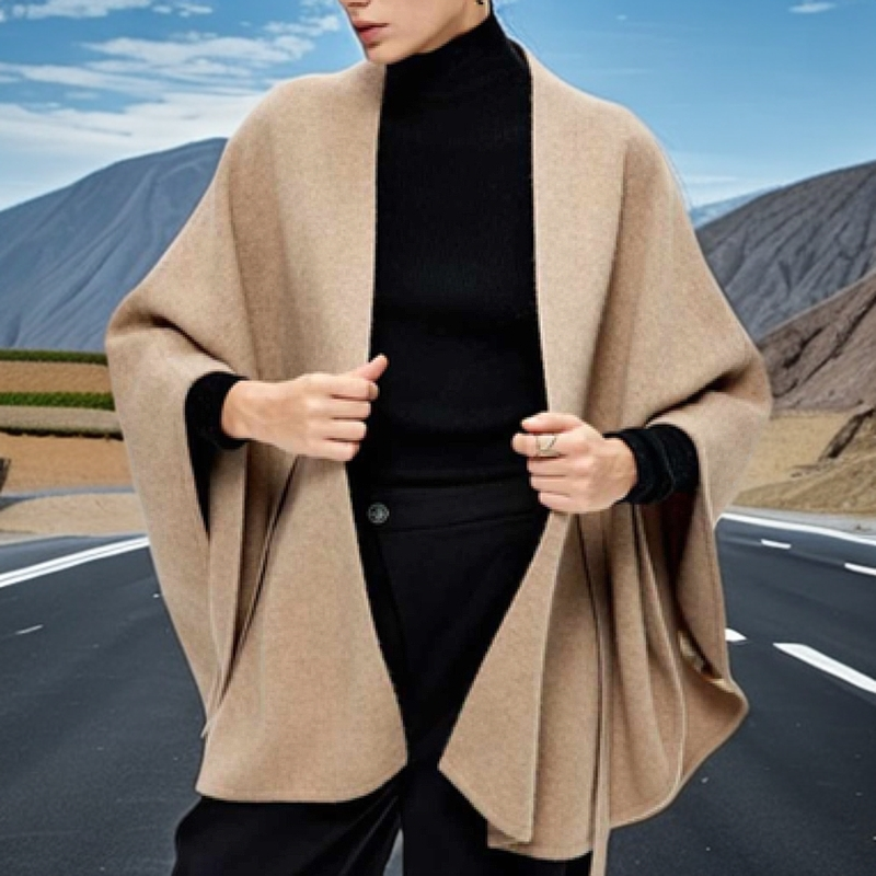 羊绒加厚披肩时尚百搭外搭高档轻奢气质长款