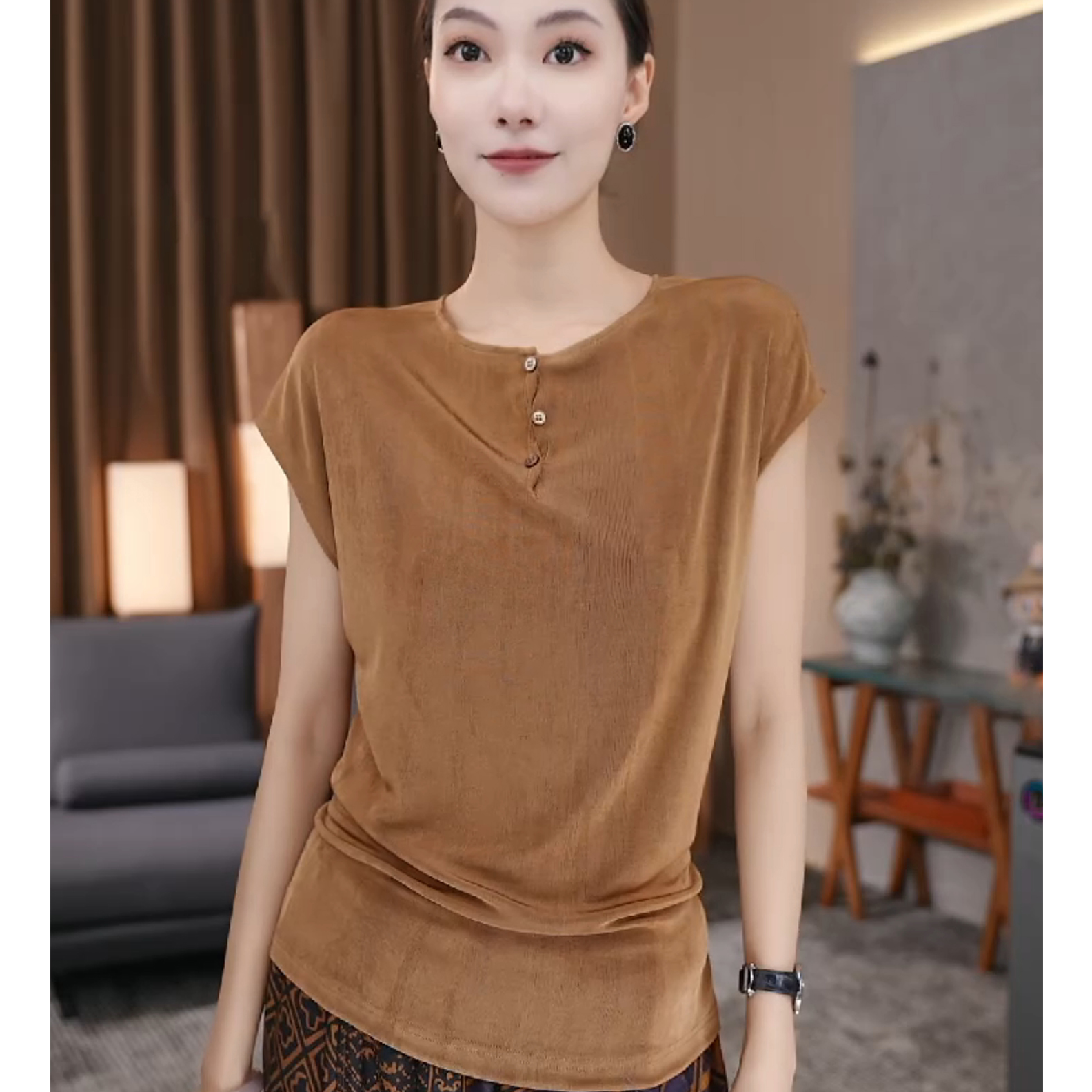 ZOZO HOME ｜解构时髦软悬垂反向交叉不规则时尚显瘦T恤q171350p