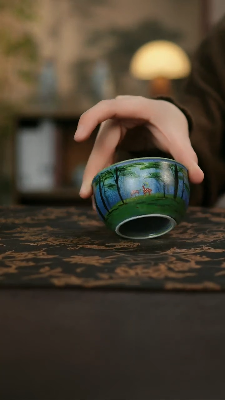 景德镇陶瓷杯碗柴烧多人