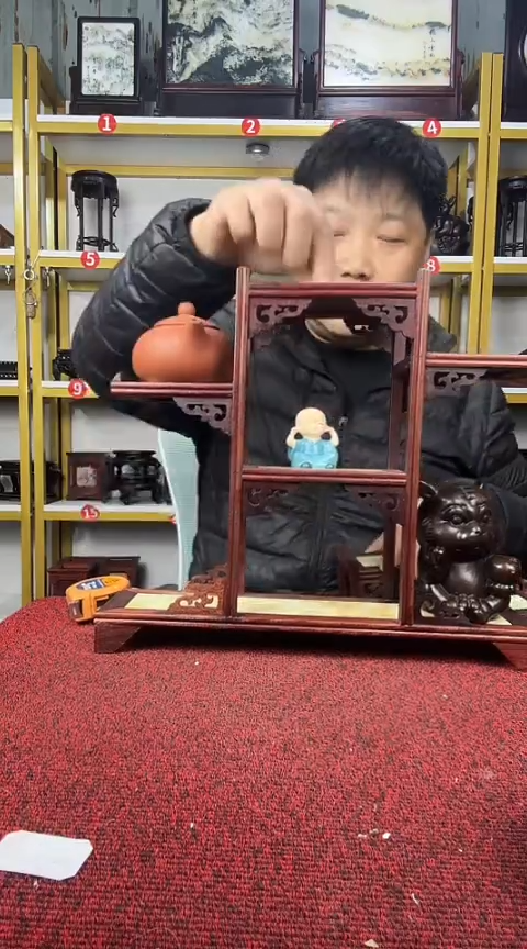 木酸枝木巴里黄檀博古架34*29*.5*9CM